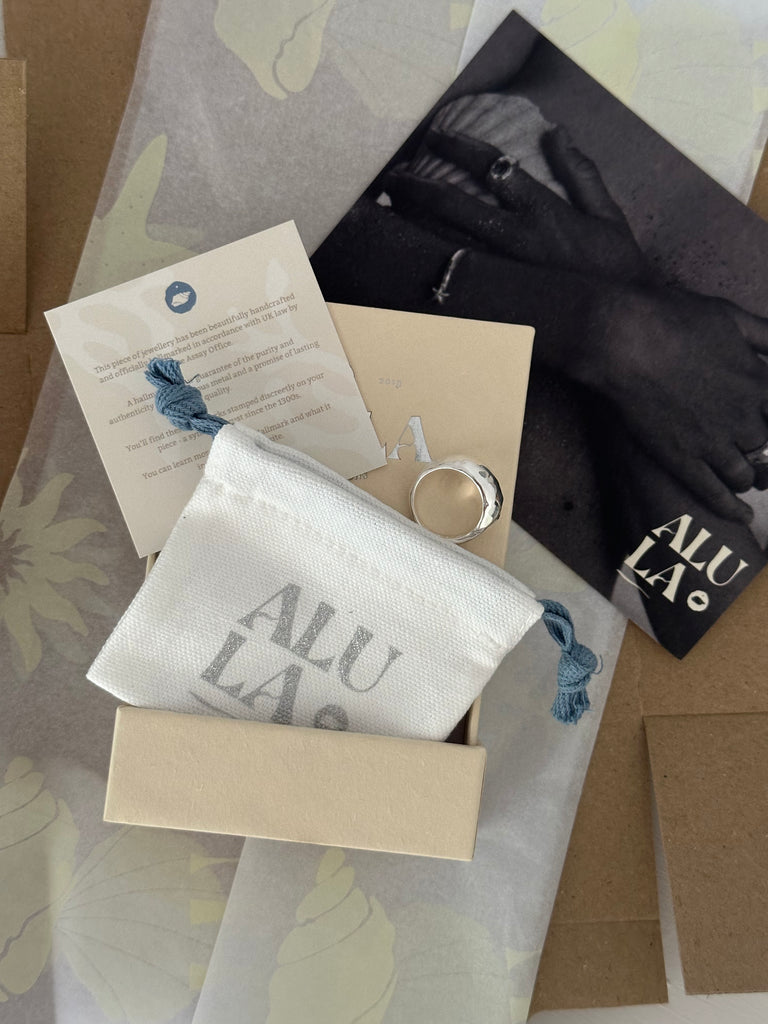 Standard Alula Luxe Wrapping Service for Sterling Silver Handmade Jewellery originating from Salcombe, Devon. UK
