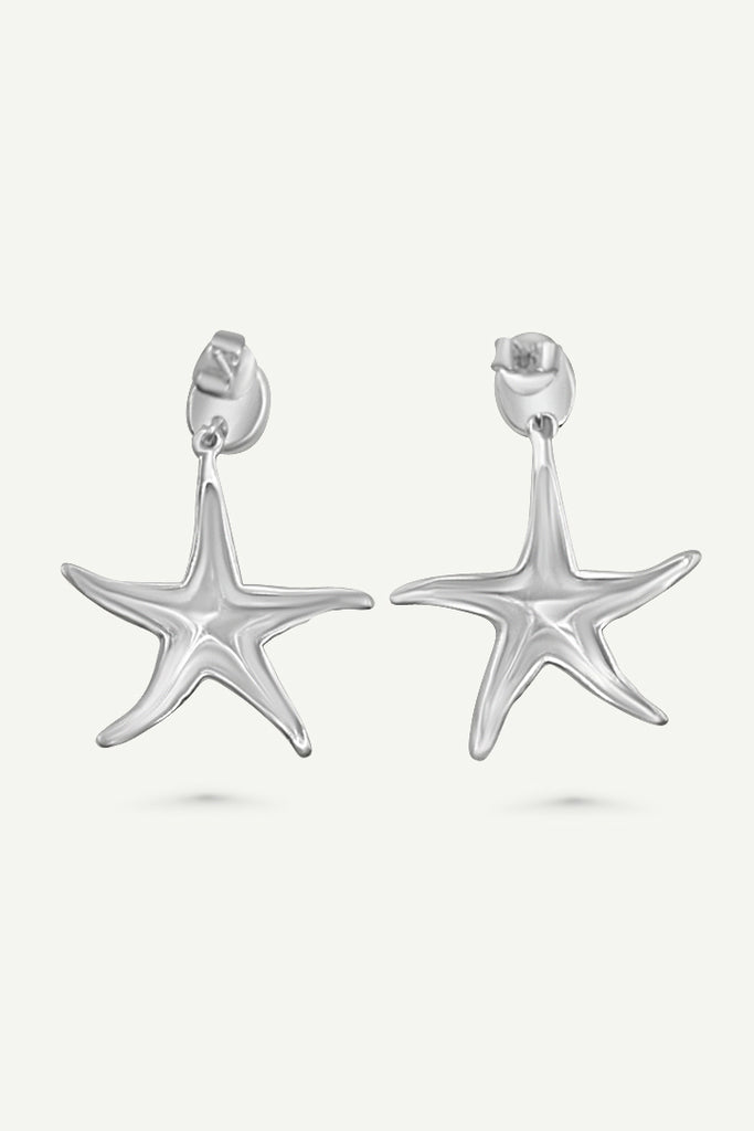 Alula Luxe starfish earrings in 925 sterling silver – bold ocean-inspired statement earrings, originating in Salcombe, Devon by Alula Collections Jewellery. est.2016